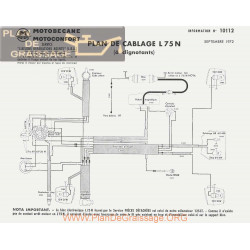 Motobecane Plan Cablage Electrique L 75 N 1972 Note Tech Num 10112