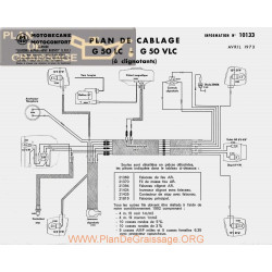 Motobecane Plan Cablage G 50 Vlc 1973 Note Tech Num 10133