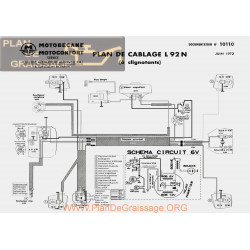 Motobecane Plan De Cablage L 92 N 1972note Tech Num 10110