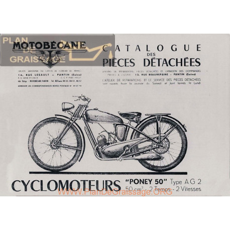 Motobecane Poney 50 Ag2 50cc Pieces Detachee