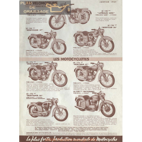 Motobecane Pub Janvier 1957