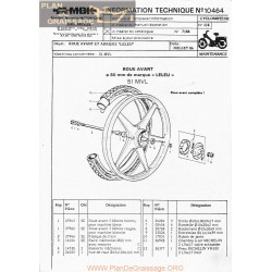 Motobecane Roue Avant Arriere Leleu 51 Mvl 1986 Note Tech Num 10464