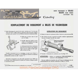 Motobecane Roulement Billes Vilebrequin Cady 1966 Note Tech Num 20013