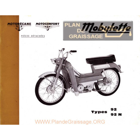 Motobecane Sp 92 N Le Manuel De Pieces De Rechange