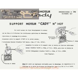Motobecane Support Moteur Cady 1427 1967 Note Tech Num 390