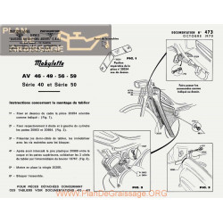 Motobecane Tablier Av 46 49 56 59 1970 Note Tech Num 473