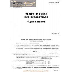 Motobecane Temps Reparation Cyclomoteur 1975 Note Tech Num 10163