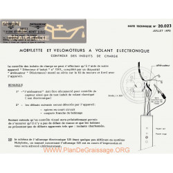 Motobecane Volant Electronique 1970 Note Tech Num 20023