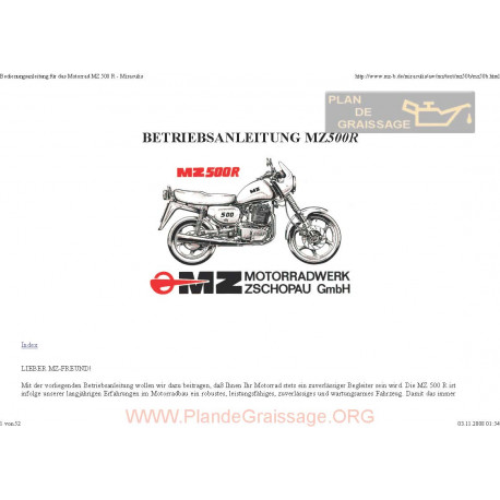 Mz 500r 1991 Manual De Intretinere