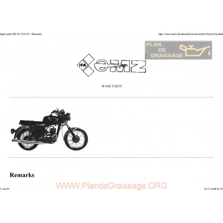 Mz Ts 125 150 1983 Parts List