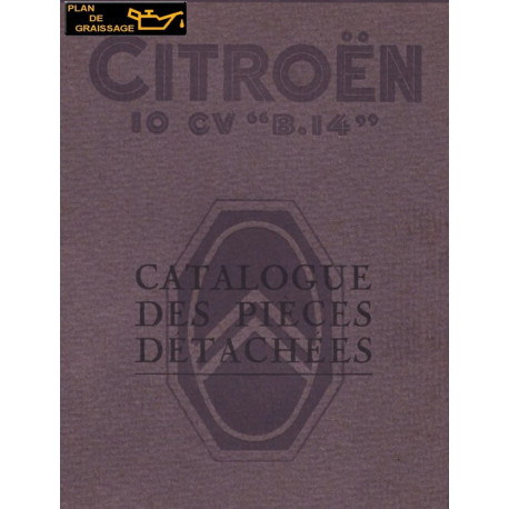 Citroen 10cv B 14 Catalogue Des Pieces Detachees