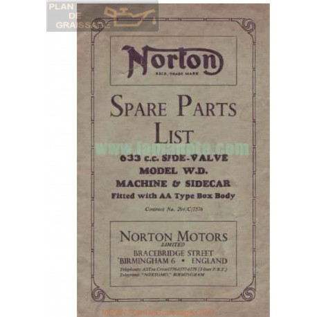 Norton 633 Side Valve Ingles