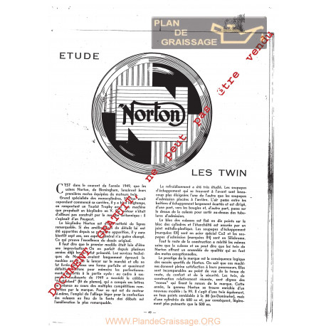 Norton 88 99 Les Twin Manuel 1956