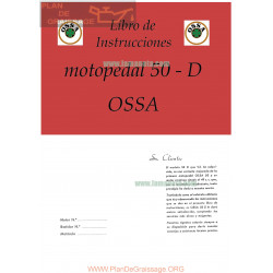 Ossa 50 D Motopedal Libro De Instrucciones