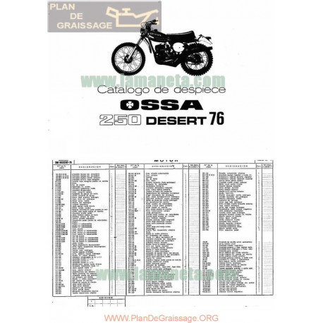 Ossa Desert 250 76 Despiece