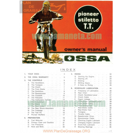 Ossa Pioneer Stiletto Tt Manual Usuario