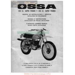 Ossa Super Pioner 250 Y 350 Manual Intrucciones