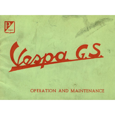 Piaggio Vespa Gs Operation Maintenance