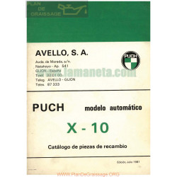 Puch X 10 Catalogo Piezas Recambio