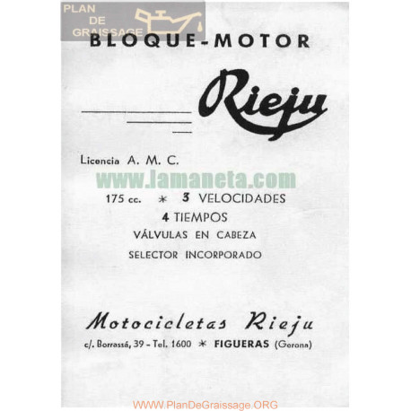 Rieju 175 4 Tiempos 3 Vel Manual Bloque Motor