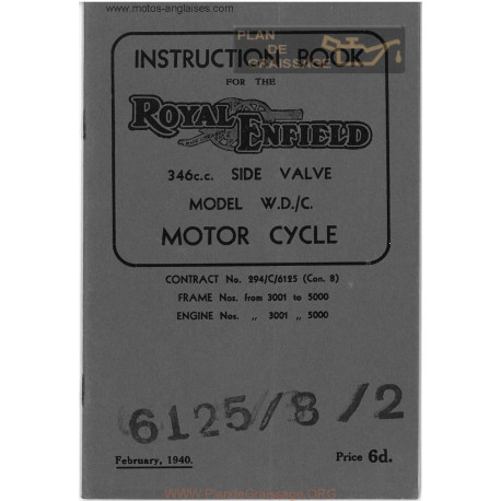 Royal Enfield 346cc W D C 1940