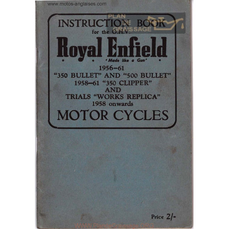 Royal Enfield 350cc 500cc Clipper Ibook 1956