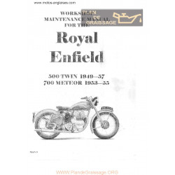 Royal Enfield 500 700 Twin Meteor 1949 A 1955