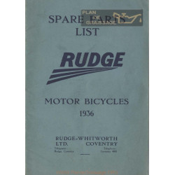 Rudge 1936 Spare Part List