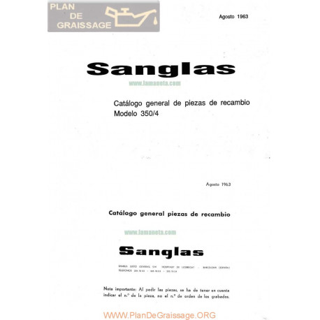 Sanglas 350 4 Despiece 1963