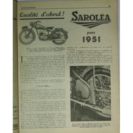 Sarolea 125 Cc Oiseau Bleu 1950