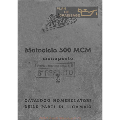 Sertum 500 Mcm Monoposto Cat Delle Parti Di Ricambio Edizione Del 1941
