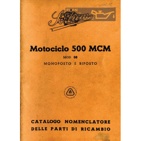 Sertum 500 Mcm Monoposto E Biposto Cat Delle Parti Di Ricambio Edizione Del 1943