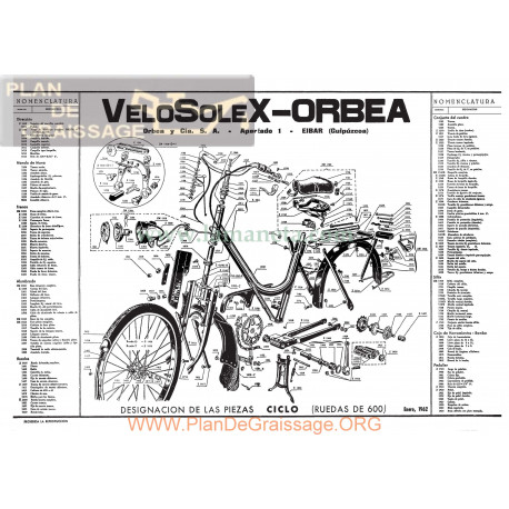 Solex Orbea Tipo 6010 Despiece Motor Y Chasis Es