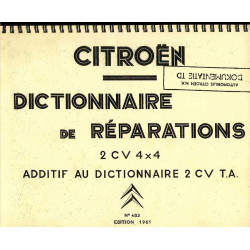 Citroen 2cv 4x4 Dictionnaire De Reparation