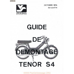 Solex Velosolex S4 Guide De Montage Tenor 1974