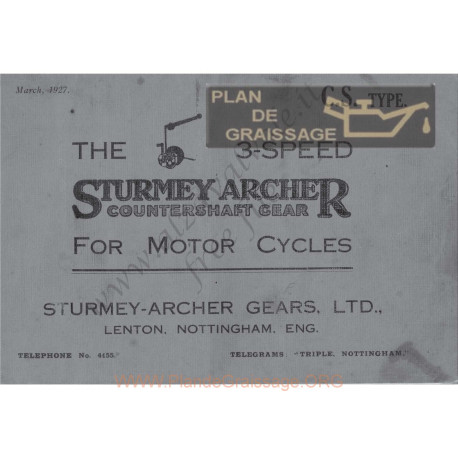 Sturmey Archer 3speed Motor Cycles 1927