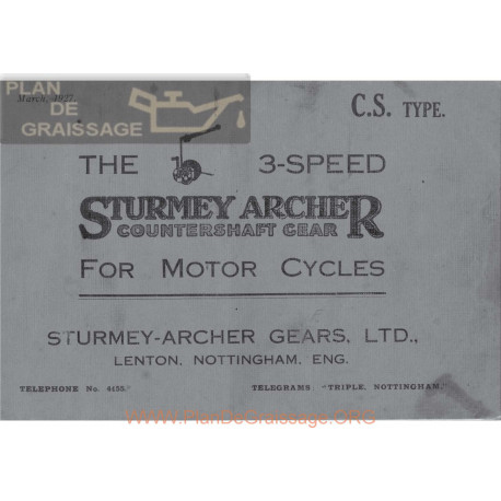 Sturmey Archer Caja Cambio 1927 Ingles