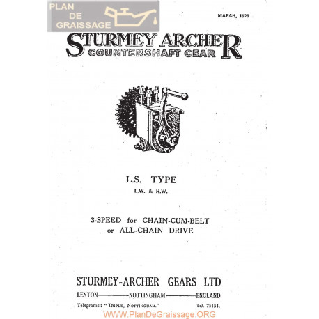 Sturmey Archer Caja Cambio Type Ls 1929 Ingles