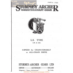 Sturmey Archer Caja Cambio Type Ls Lw Hw Lista De Repuesto E Instrucciones 1929 Ingles