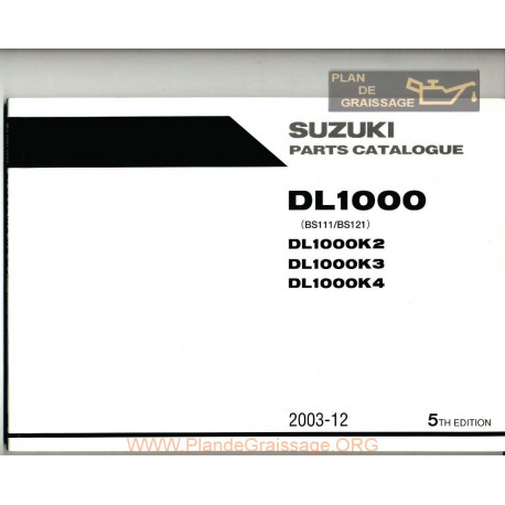 Suzuki Dl 1000 K2 K3 K4 Parts List