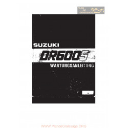 Suzuki Dr 600 S 85 86 Repair Manual