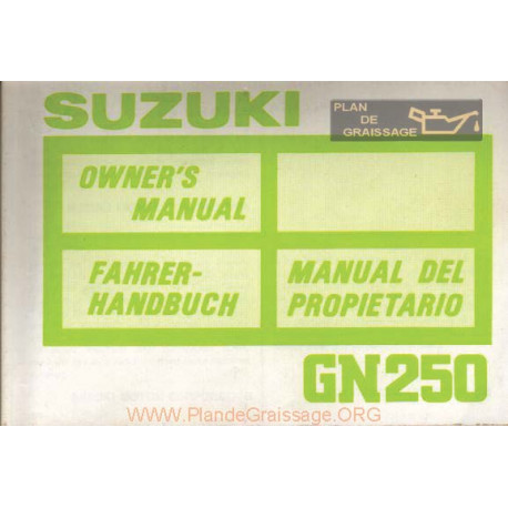 Suzuki Gn 250 Manual De Intretinere