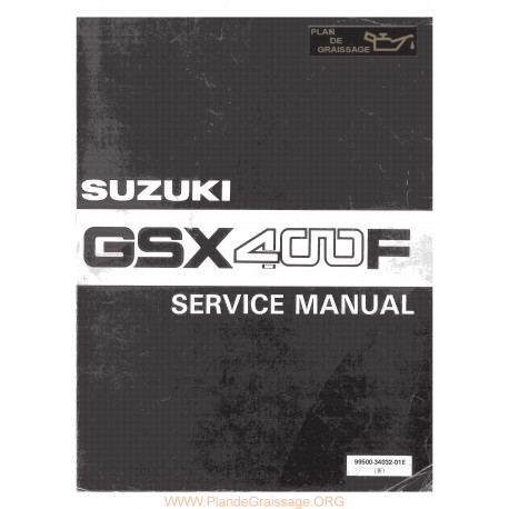 Suzuki Gsx 400 F Service Manual