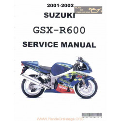 Suzuki Gsx R 600 01 02 Service Manual