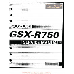 Suzuki Gsx R 750 2004 Service Manual