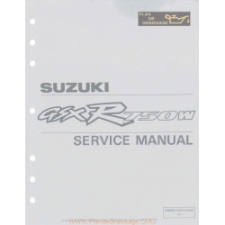 Suzuki Gsx R750 Service Manual 1993 1995