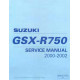 Suzuki Gsx R750 Service Manual 2000 2002