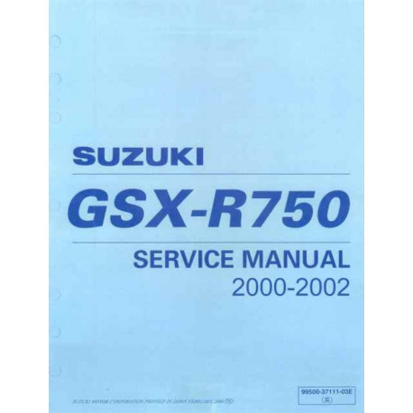 Suzuki Gsx R750 Service Manual 2000 2002