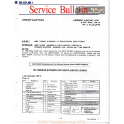 Suzuki Gsxr 1000 K2 Service Bulletin