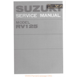 Suzuki Rv 125 Service Manual